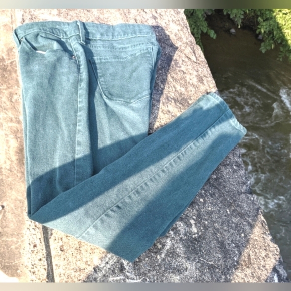 Last chance! Skinny Jeans Vintage Levi's Demi Curve Mid Rise Green Size 6 Womens - Picture 3 of 4